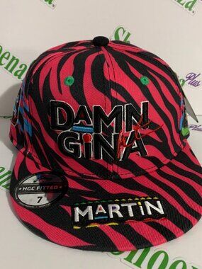 Headgear Classics Hat Martin Damn Gina Sheneneh Fitted Animal Print Pink Cap 7